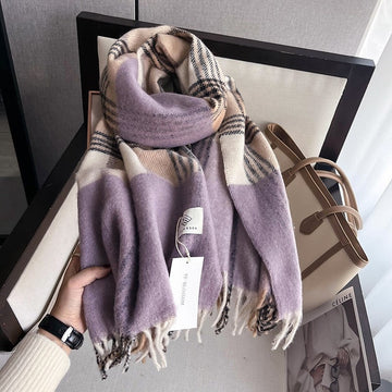 Colorful Printed Fringed Scarf