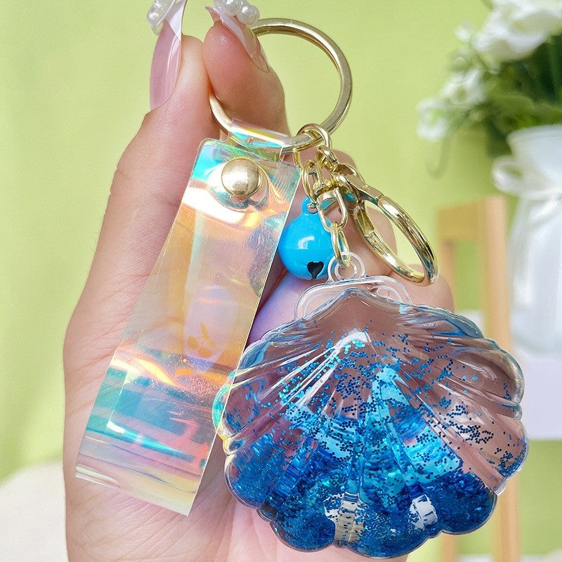 Creative Acrylic Starfish Shell Keychain Pendant