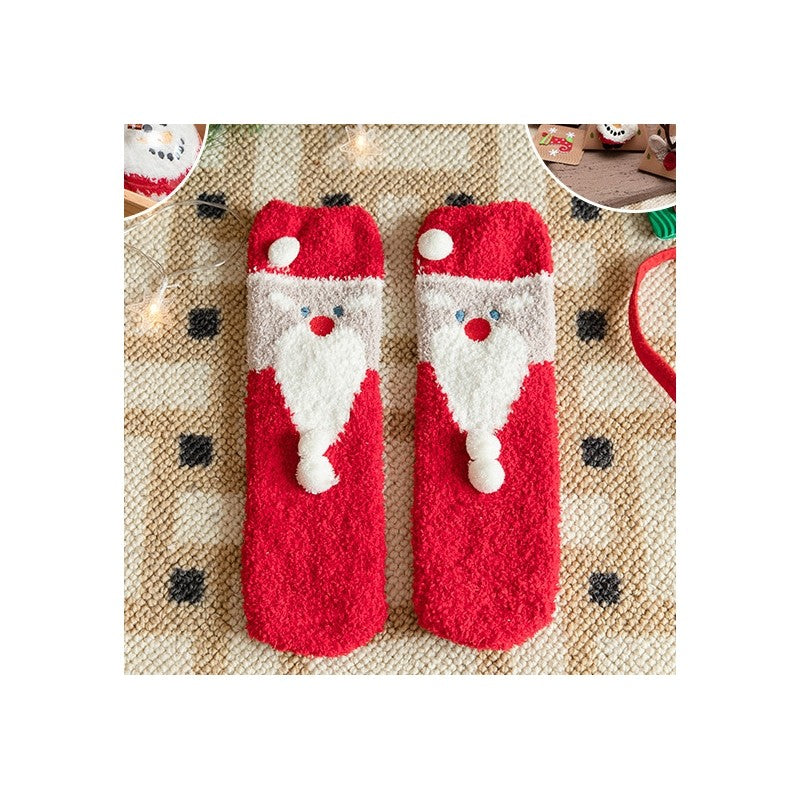 Christmas Lovely Coral Fleece Socks
