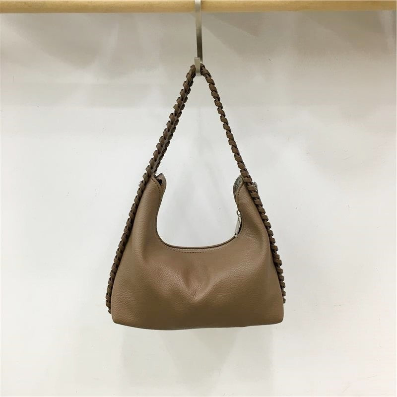 Litchi Pattern Shoulder Handbag