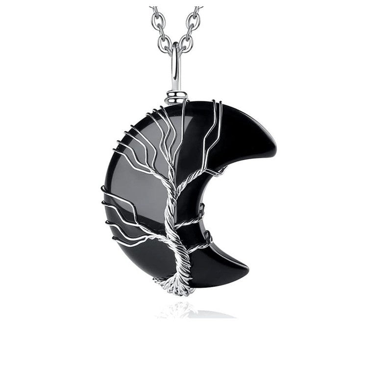 Moon Wire Wrap Pendant