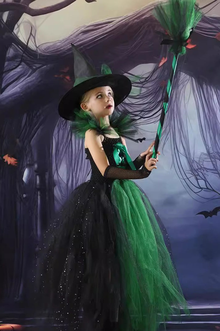 Witch Tutu Dress Kid Halloween Costume