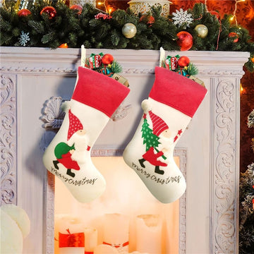 Faceless Santa Sock Gift Bag Christmas Decoration