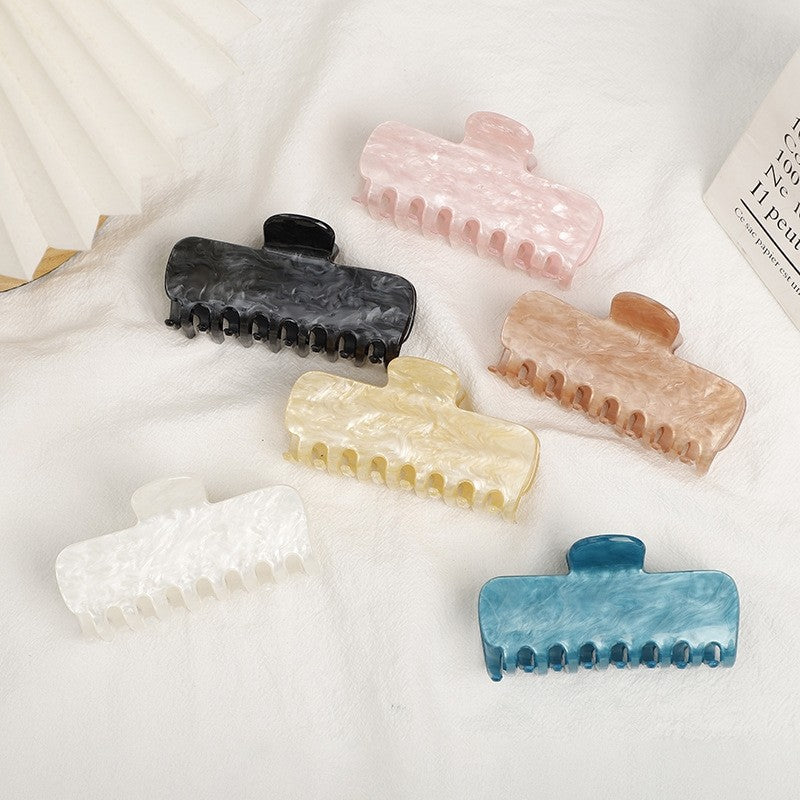 Trendy Acrylic Marble Hair Claw Clip
