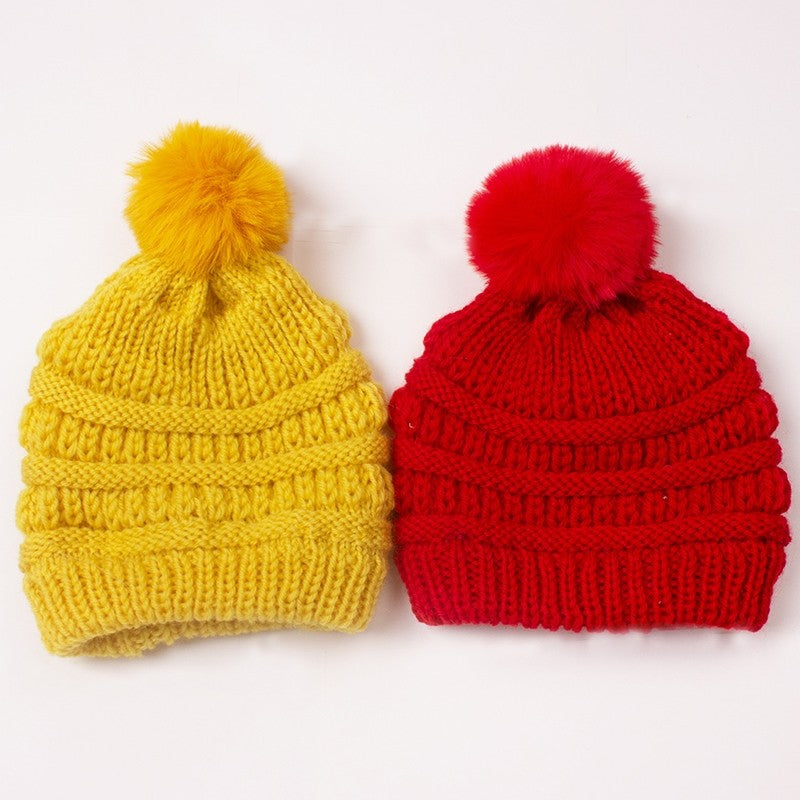 Baby's Pom Pom Knitted Hat
