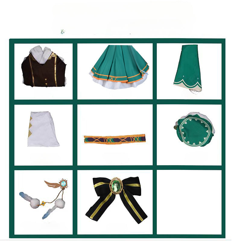 Genshin Impact Venti Cosplay Costume – Anemo Archon Barbatos Outfit (Full Set)