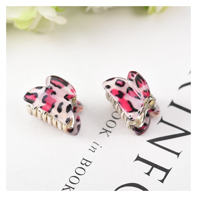 Mini Leopard Print Hair Claw Clip