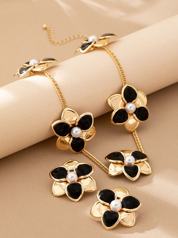 Flower Shape Earrings Accessories Necklaces Accessories