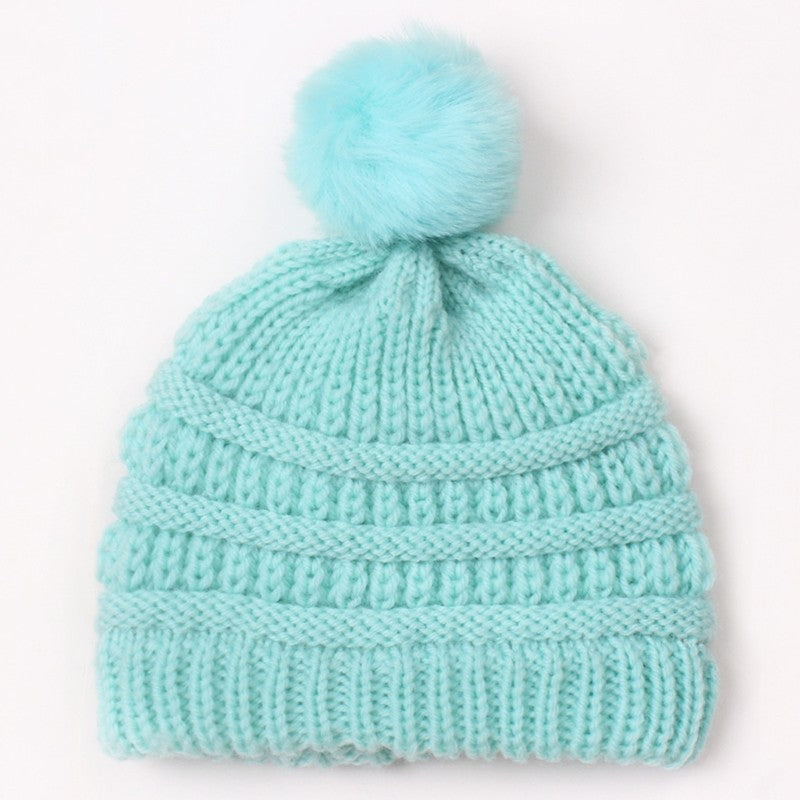 Baby's Pom Pom Knitted Hat