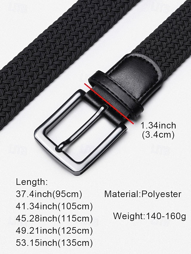 Men's Elastic Woven Braided Belt