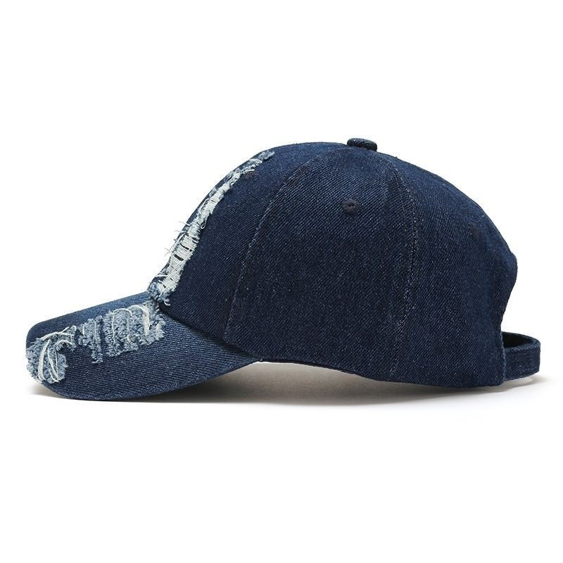 Denim Ripped Vintage Hats