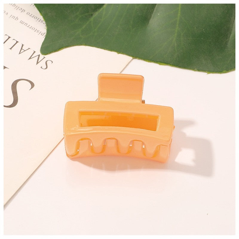 Transparent Macaron Color Rectangle Claw Clip