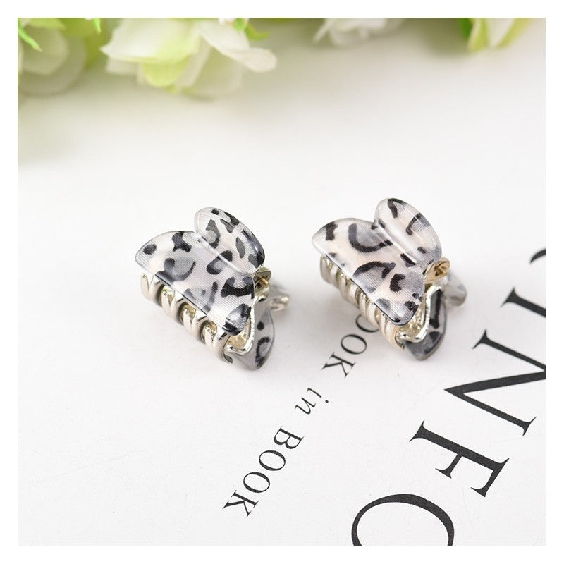 Mini Leopard Print Hair Claw Clip