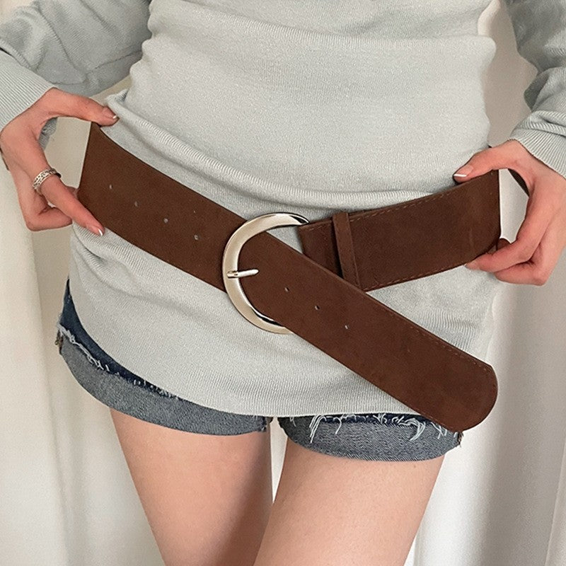 Fashion Matte Wide Edge Belt