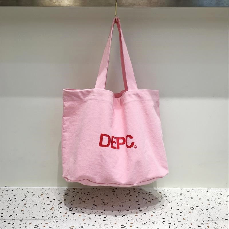 Large Capacity Canvas Bag Letter Print