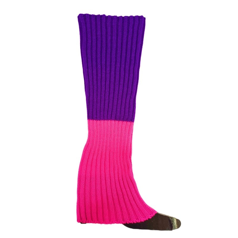Color Blocking Splicing Versatile Knitted Calf Foot Cover