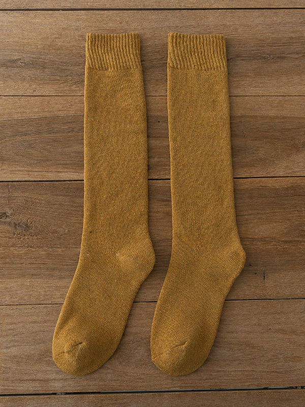 Casual Solid Skinny Sweat-Absorbing Keep Warm Solid Color Socks Accessories