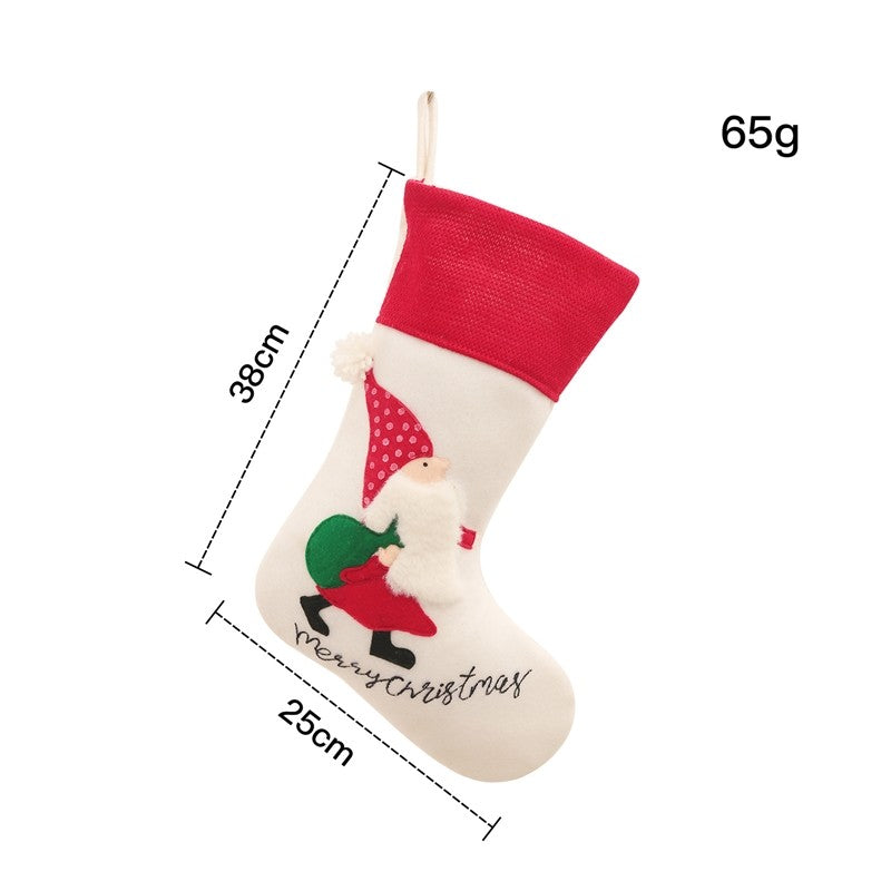 Faceless Santa Sock Gift Bag Christmas Decoration