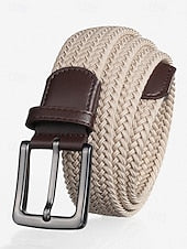 Men's Elastic Woven Braided Belt