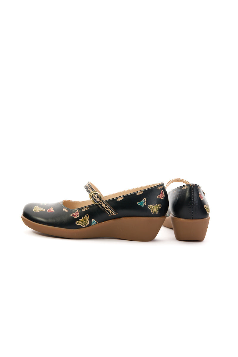 Coastal Butterfly Leather Mary Jane