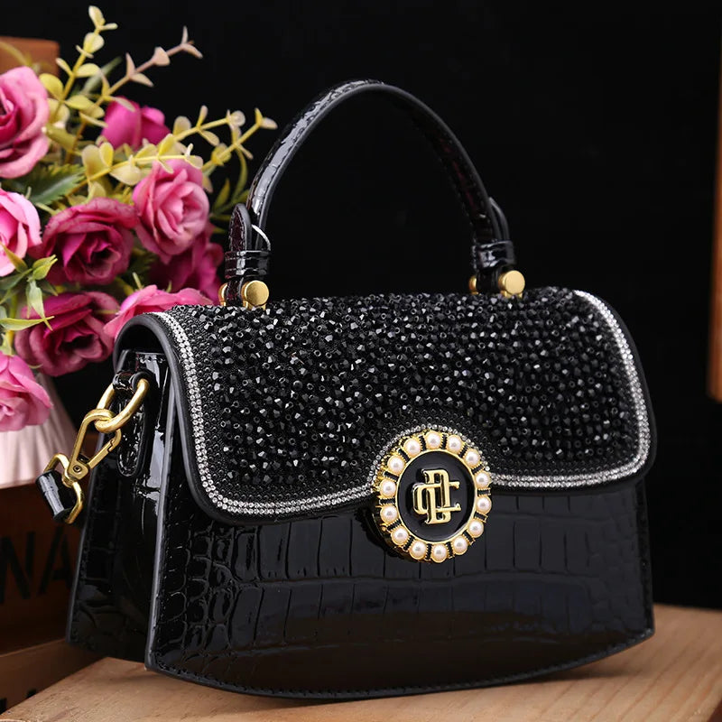 Crocodile Pattern Genuine Leather Women's Handbags - Portable Shell Tote Bags