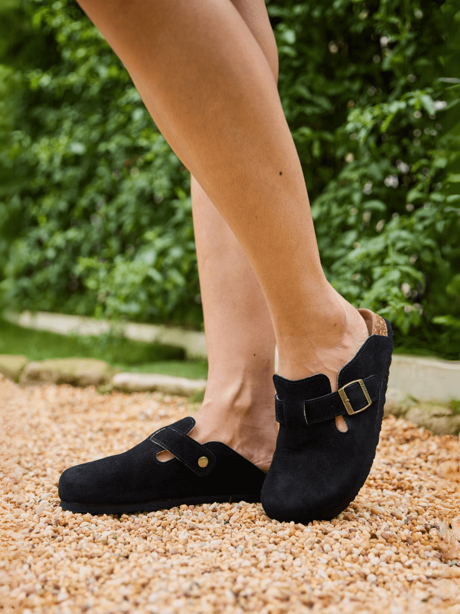 Cruise Anywhere Suede Clog - Black