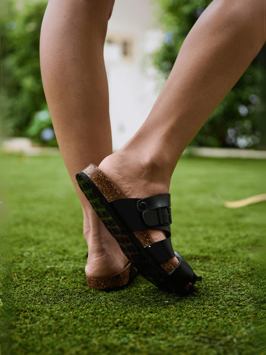 Bernadette Cut-Out Slingback Clog - Black