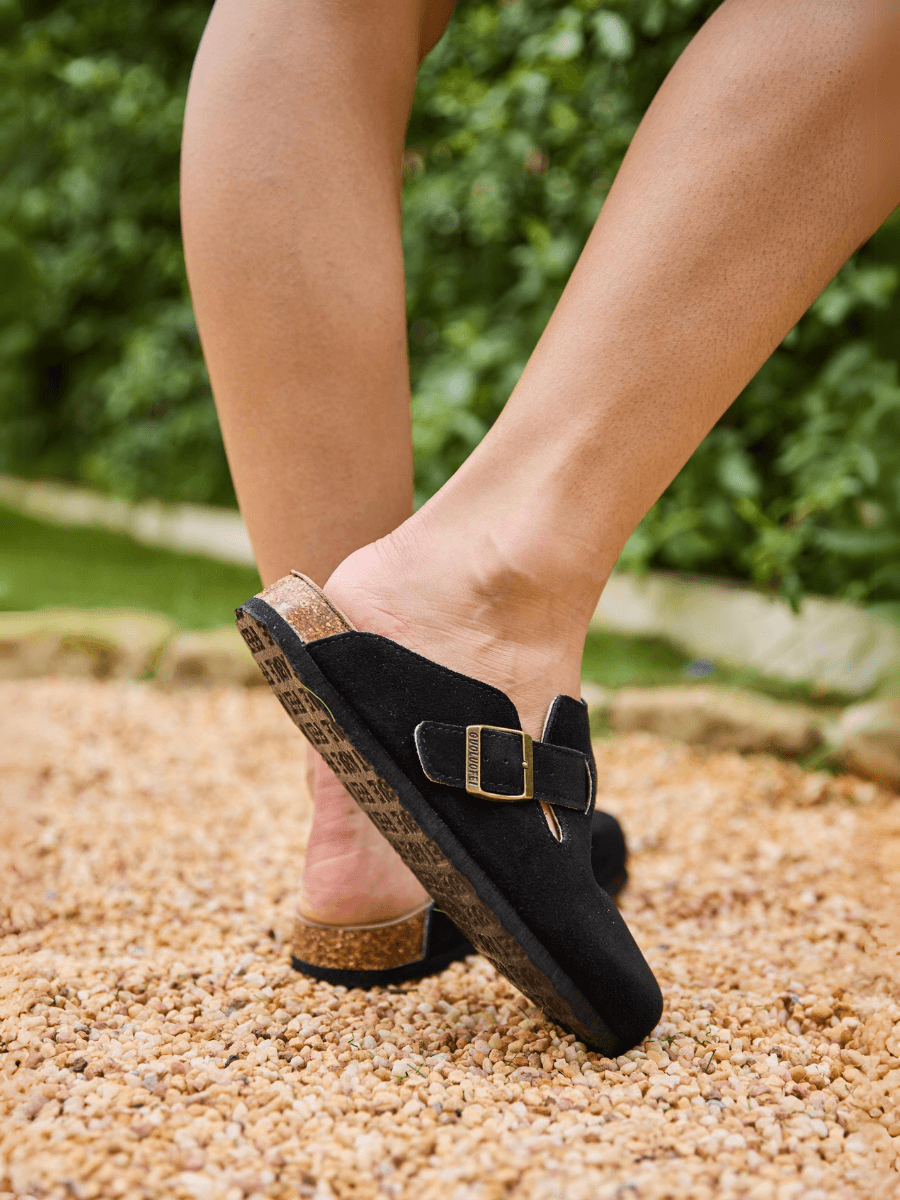Cruise Anywhere Suede Clog - Black