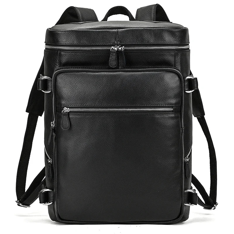 Vintage Crazy Horse Genuine Leather Backpack - Laptop Rucksack Student Bag
