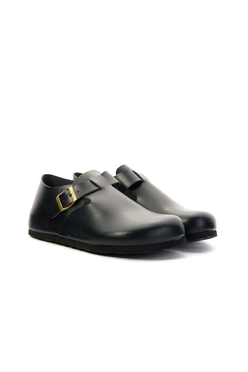 Seashore Suede Clog Loafer - Black