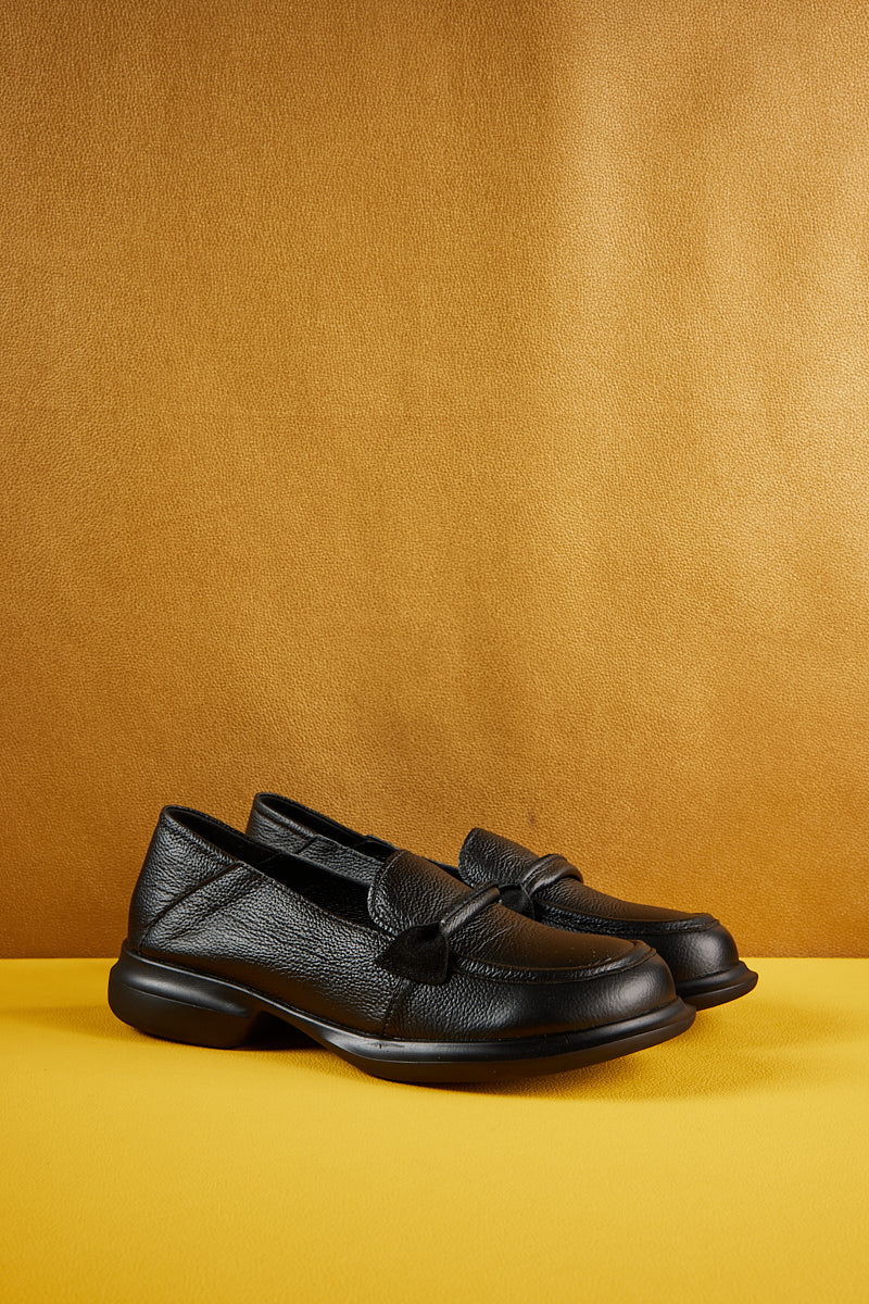 Simple Your Way Leather Loafer - Black