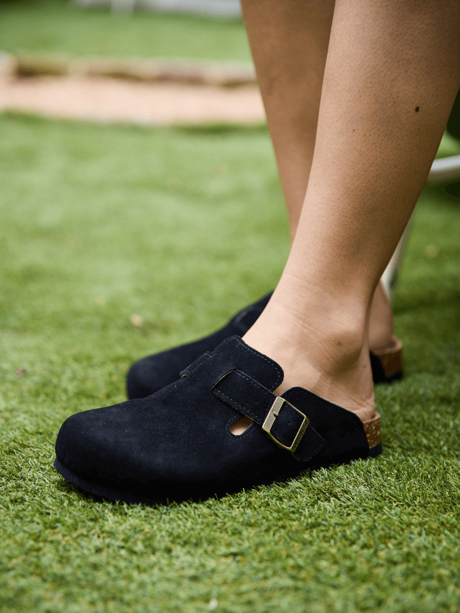 Cruise Anywhere Suede Clog - Black