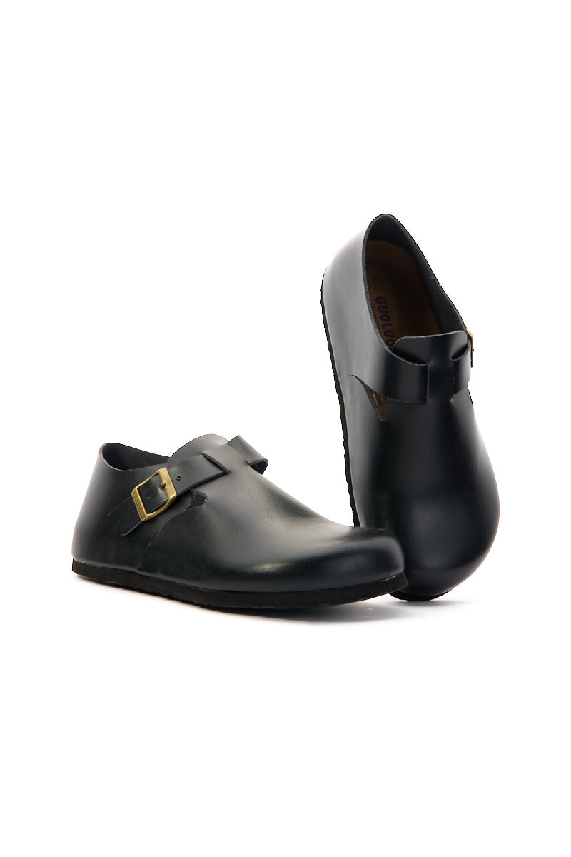 Seashore Suede Clog Loafer - Black