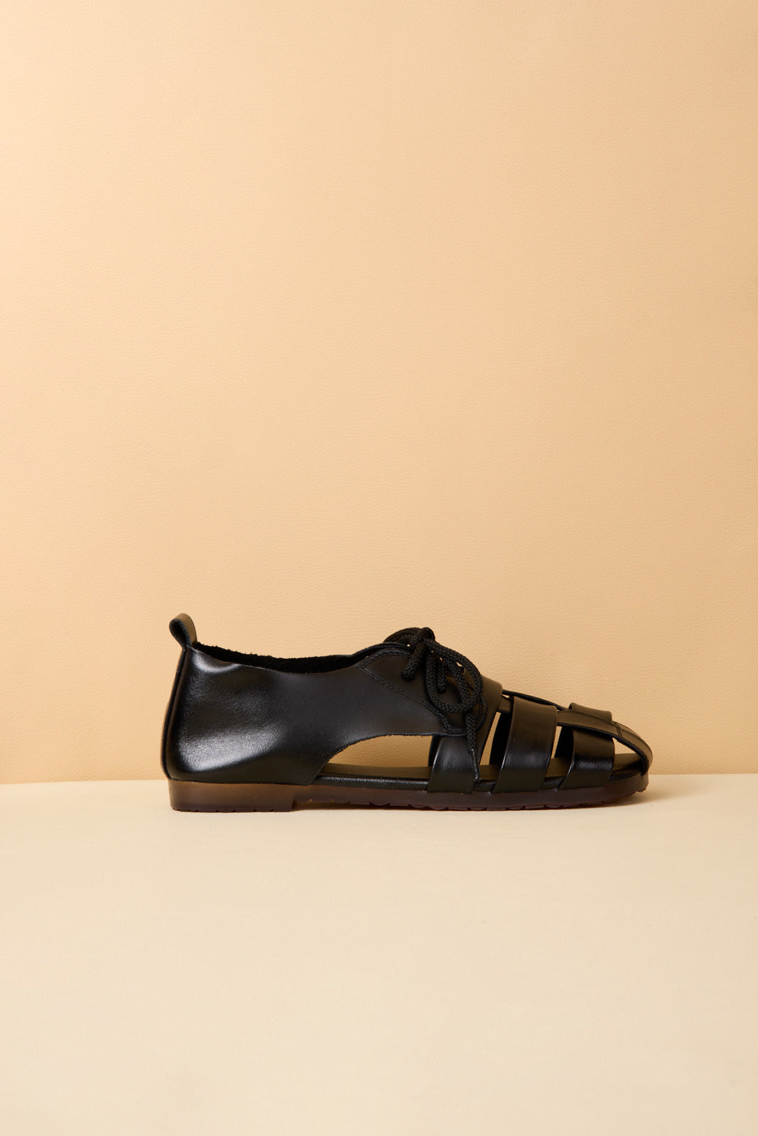 Daybreaker Leather Woven Sandal - Black