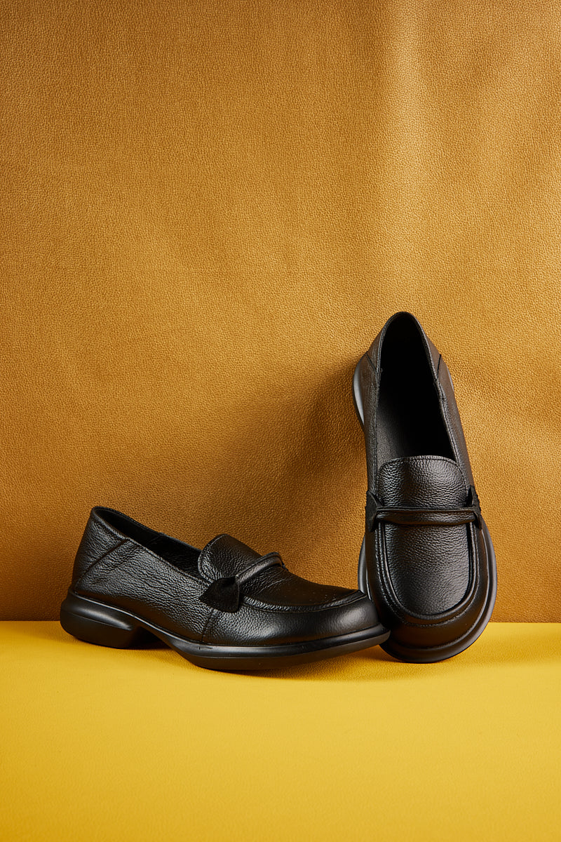 Simple Your Way Leather Loafer - Black