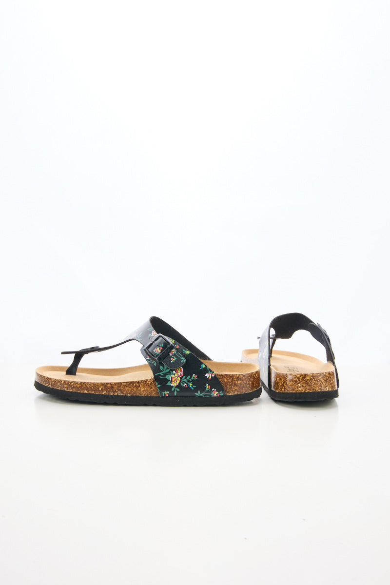 T-Strap Footbed Sandal - Rose