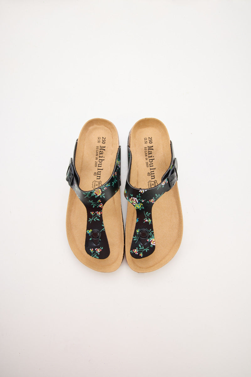 T-Strap Footbed Sandal - Rose