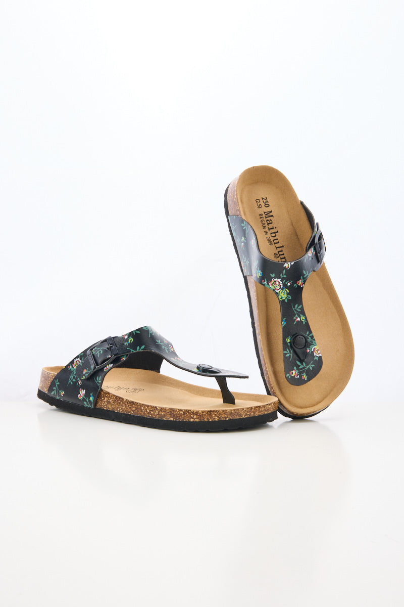 T-Strap Footbed Sandal - Rose