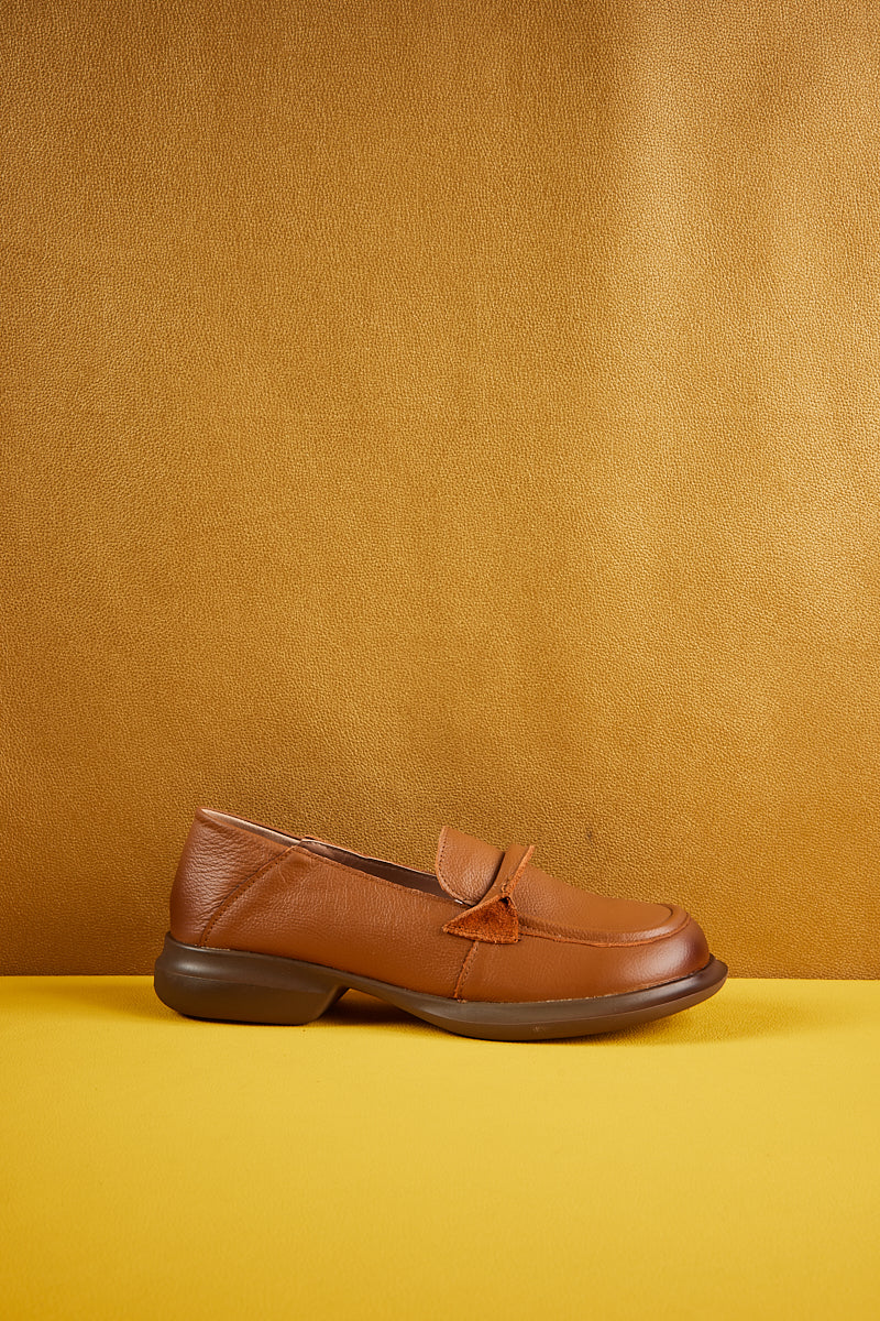 Simple Your Way Leather Loafer - Brown