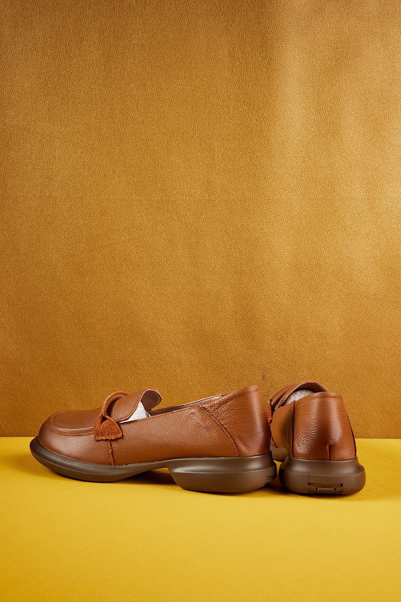Simple Your Way Leather Loafer - Brown