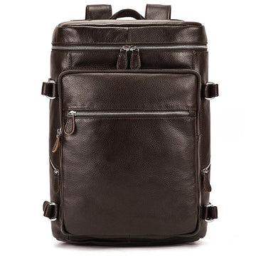 Vintage Crazy Horse Genuine Leather Backpack - Laptop Rucksack Student Bag