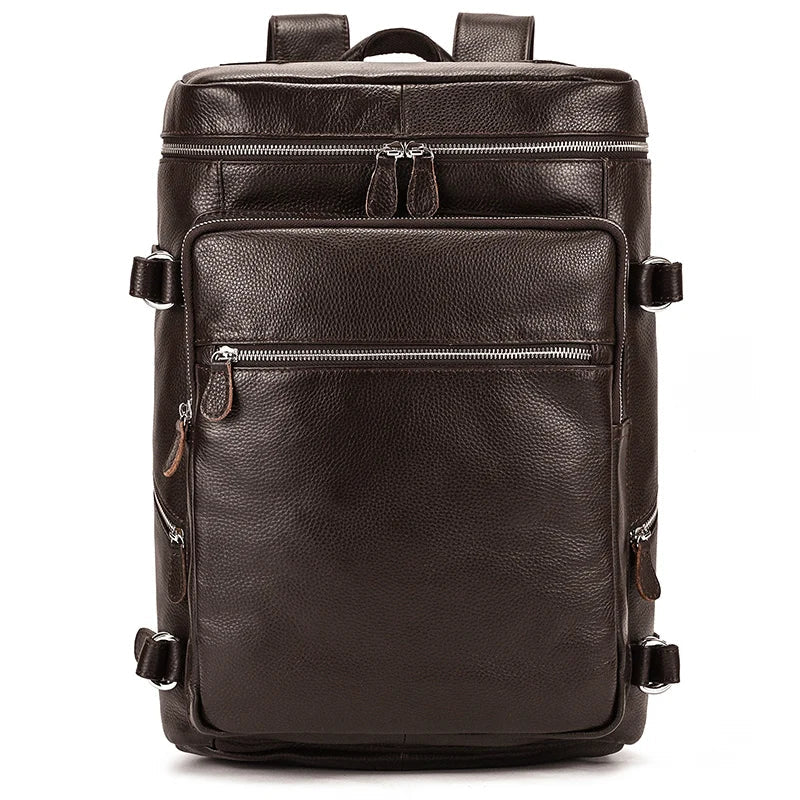 Vintage Crazy Horse Genuine Leather Backpack - Laptop Rucksack Student Bag
