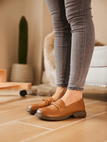 Simple Your Way Leather Loafer - Brown