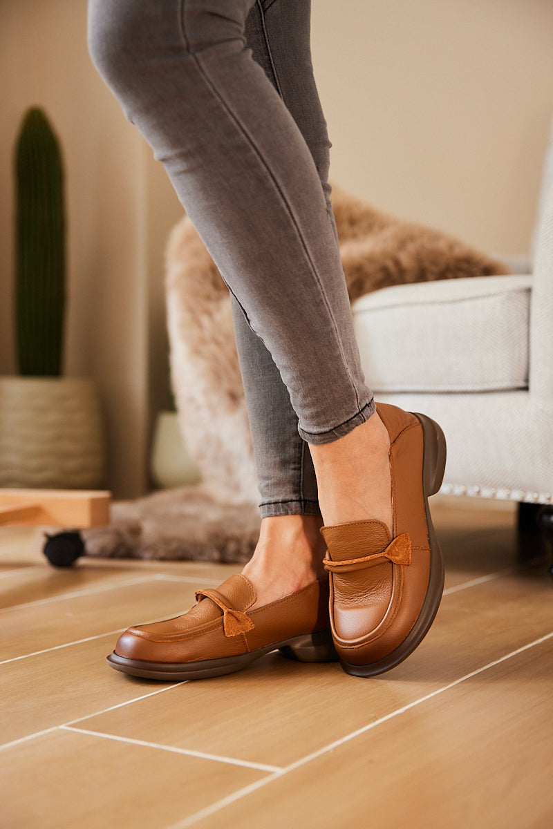Simple Your Way Leather Loafer - Brown
