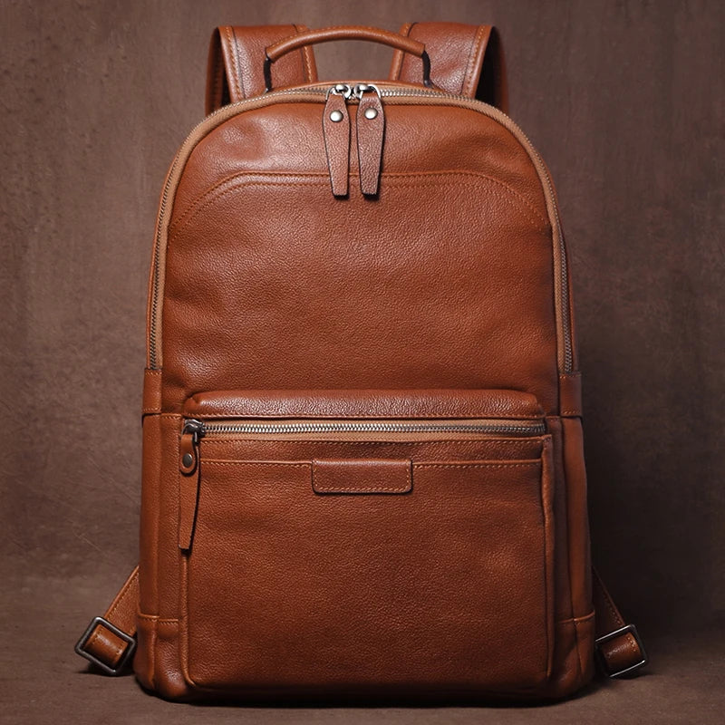 Luxury Leather Laptop Travel Backpack - Premium Professional Business Backpacks
