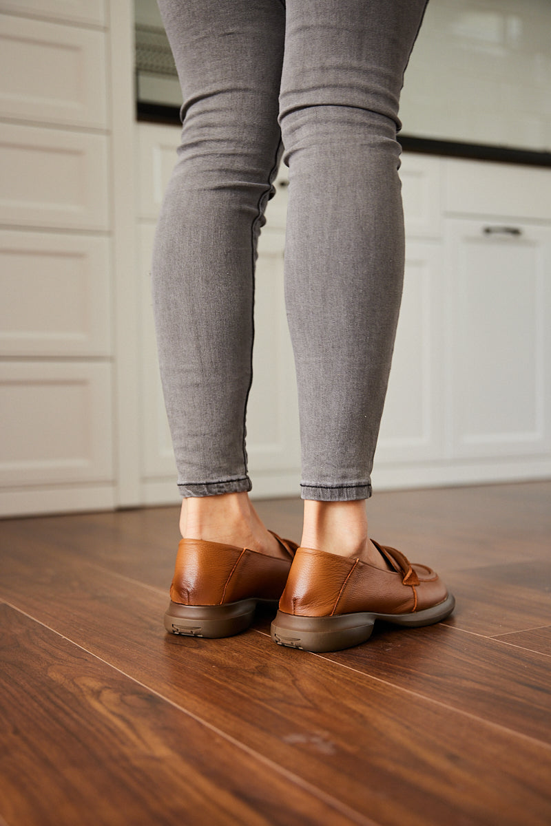 Simple Your Way Leather Loafer - Brown