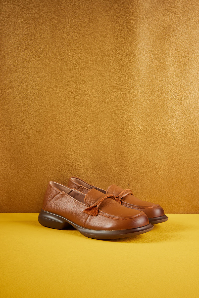 Simple Your Way Leather Loafer - Brown