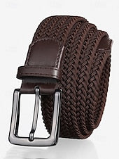Men's Elastic Woven Braided Belt