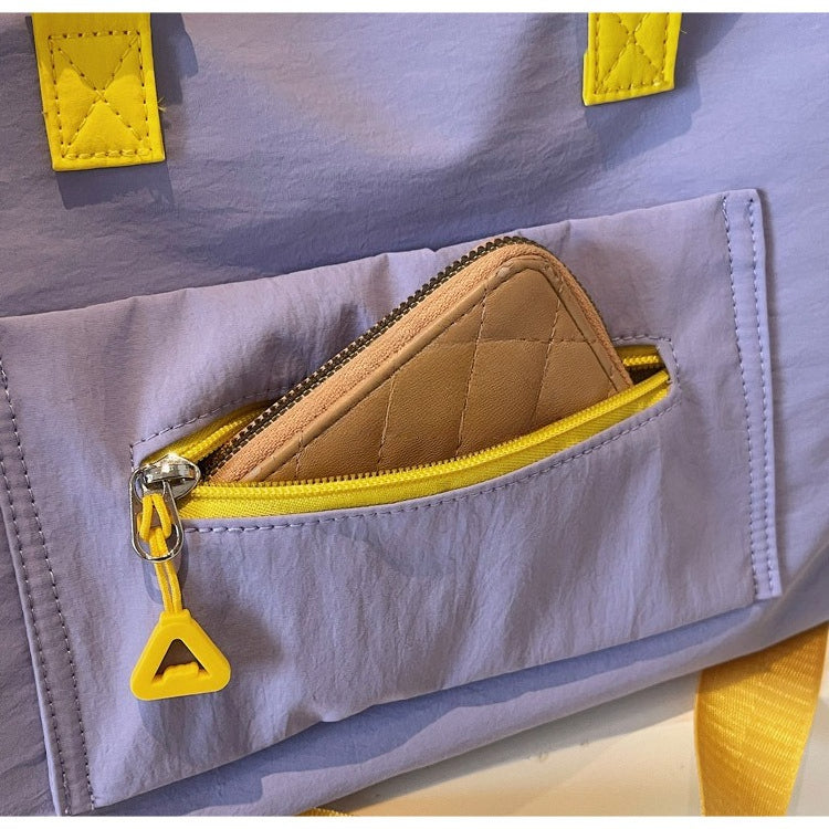 Oxford Color-Block Travel Tote