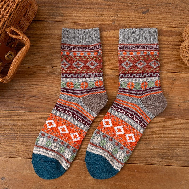 Ethnic Geometric Print Men's Socks